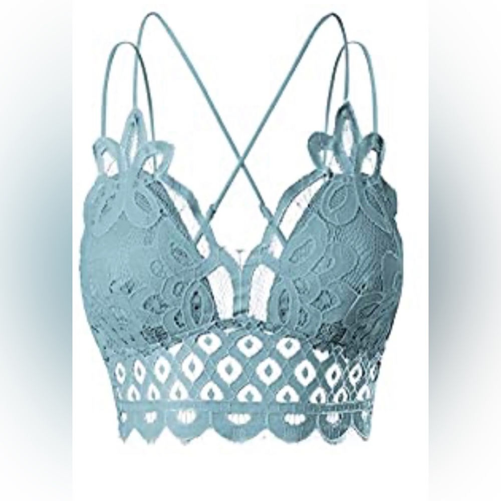 Blue-Green Sexy Lace Bralette